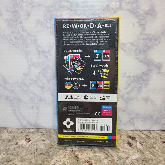 Rewordable Card Game : The Uniquely Fragmented Word Game by Adam Simon, Allison - Picture 2 of 3